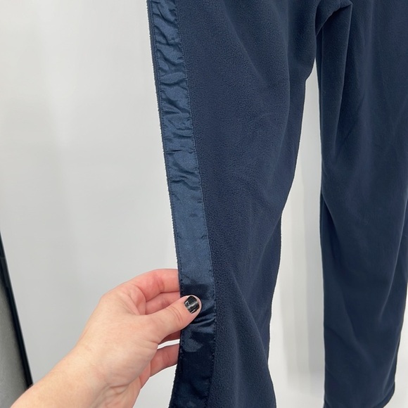Nike Pants Womens Large Blue Fleece Track Front Zip Vintage‎ Y2K Satin Stripe - Picture 7 of 14